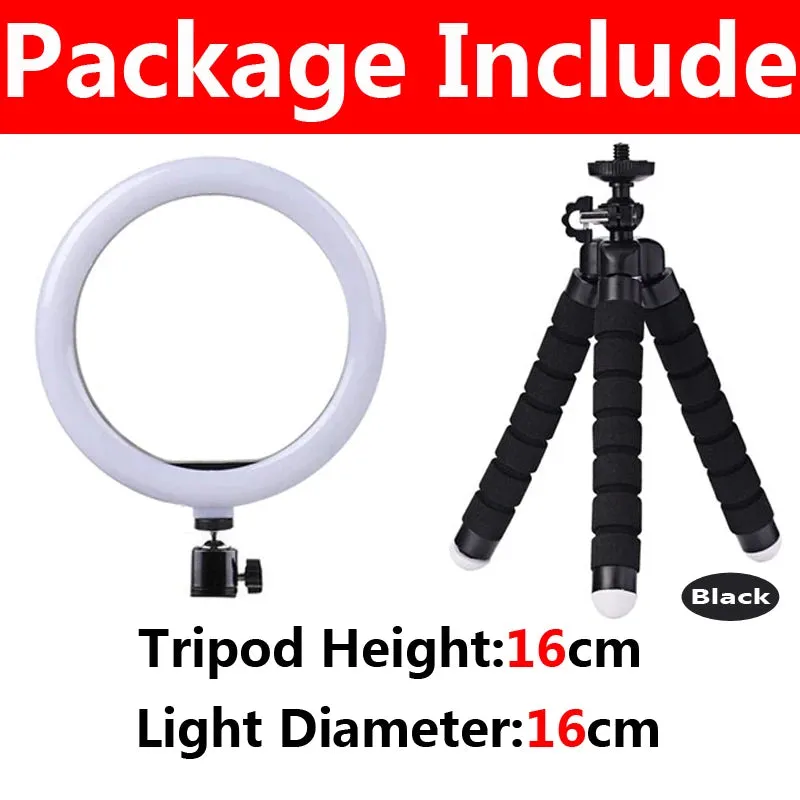 10inch LED Selfie Ring Lights Photo Lamp Ringlight with Phone Stand Photography Lamp for Tiktok Video