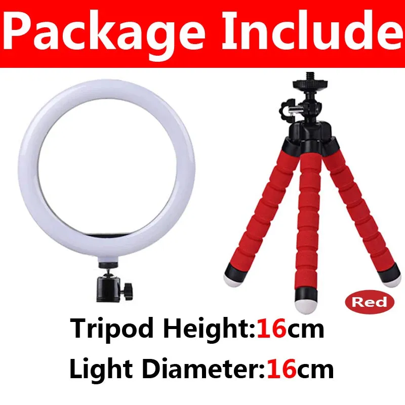 10inch LED Selfie Ring Lights Photo Lamp Ringlight with Phone Stand Photography Lamp for Tiktok Video