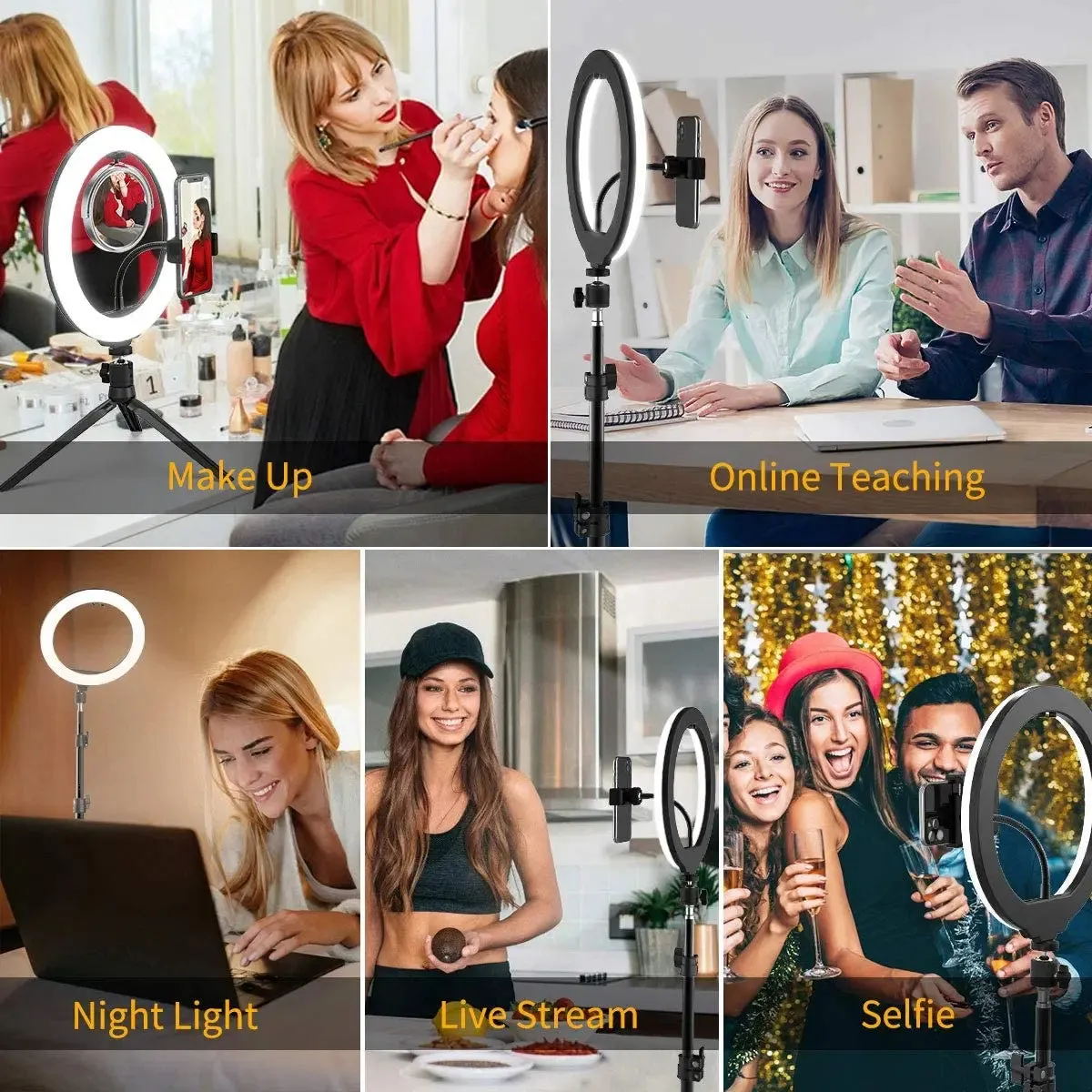 10inch LED Selfie Ring Lights Photo Lamp Ringlight with Phone Stand Photography Lamp for Tiktok Video