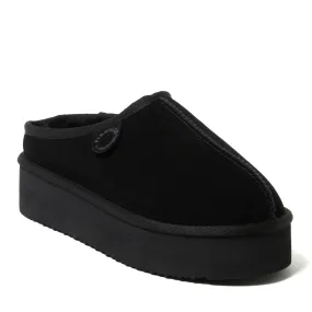 Fireside by Dearfoams Women's Queenstown Genuine Shearling Platform Clog Slipper