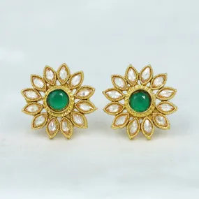 Green Gold Look Earring 19112-6294