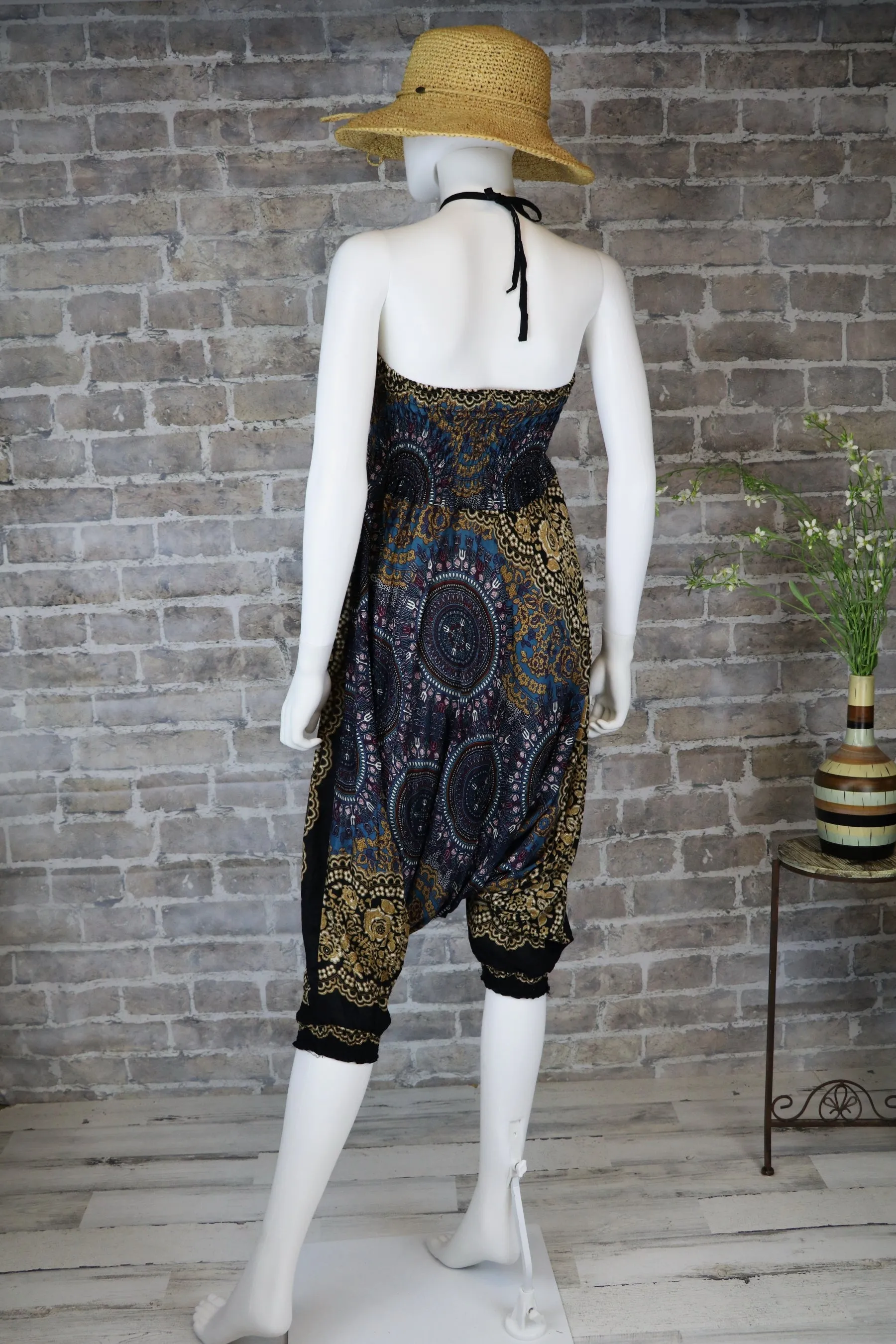 Harem Pants Mandala Baggy Yoga Pants Drop Crotch Bohemian Gypsy Comfy Loungewear Jumpsuits Rompers Festival
