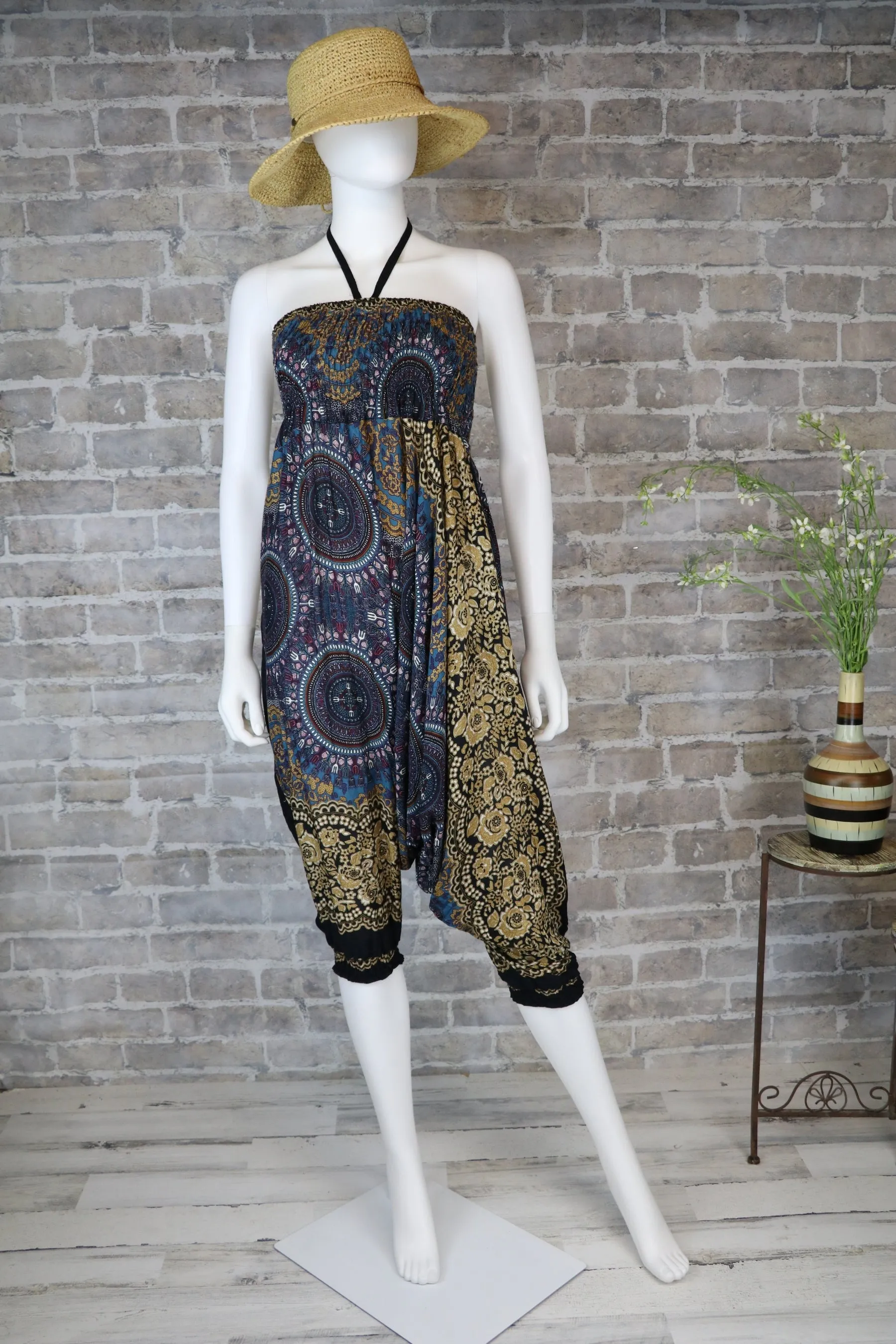 Harem Pants Mandala Baggy Yoga Pants Drop Crotch Bohemian Gypsy Comfy Loungewear Jumpsuits Rompers Festival