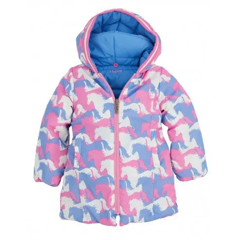 Hatley Reversible Puffer - Puzzle Piece Horses