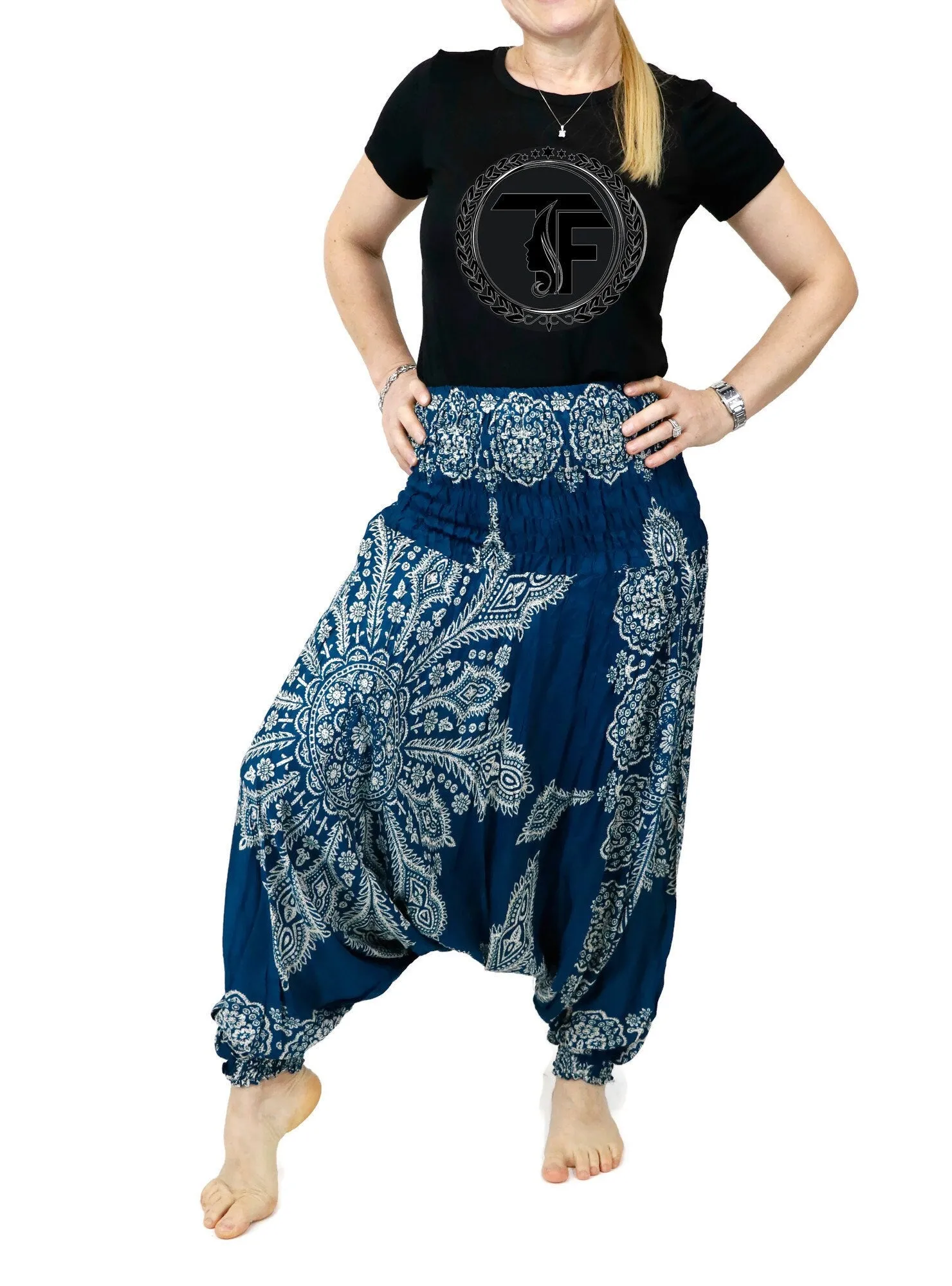 Mandala Paisley Harem Pants Women Hippie Hippy Yoga Pants Comfy Gypsy Boho Jumpsuits Aladdin Loose Clothing Baggy Pants Festival