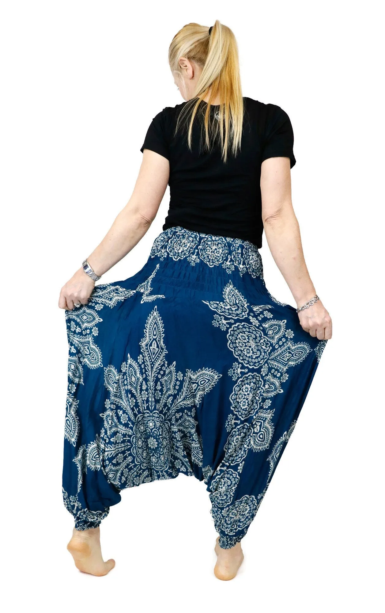 Mandala Paisley Harem Pants Women Hippie Hippy Yoga Pants Comfy Gypsy Boho Jumpsuits Aladdin Loose Clothing Baggy Pants Festival
