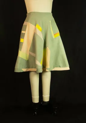 Patchwork Corduroy Circle Skirt