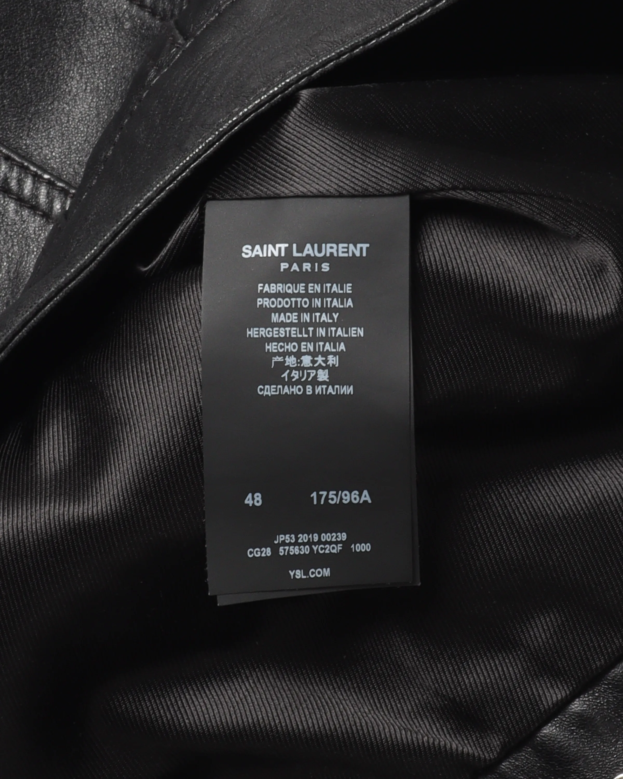 Shearling Collar Leather Jacket