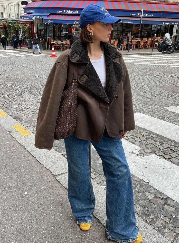 Vvsha Minsa Shearling-Lined Faux Leather Jacket