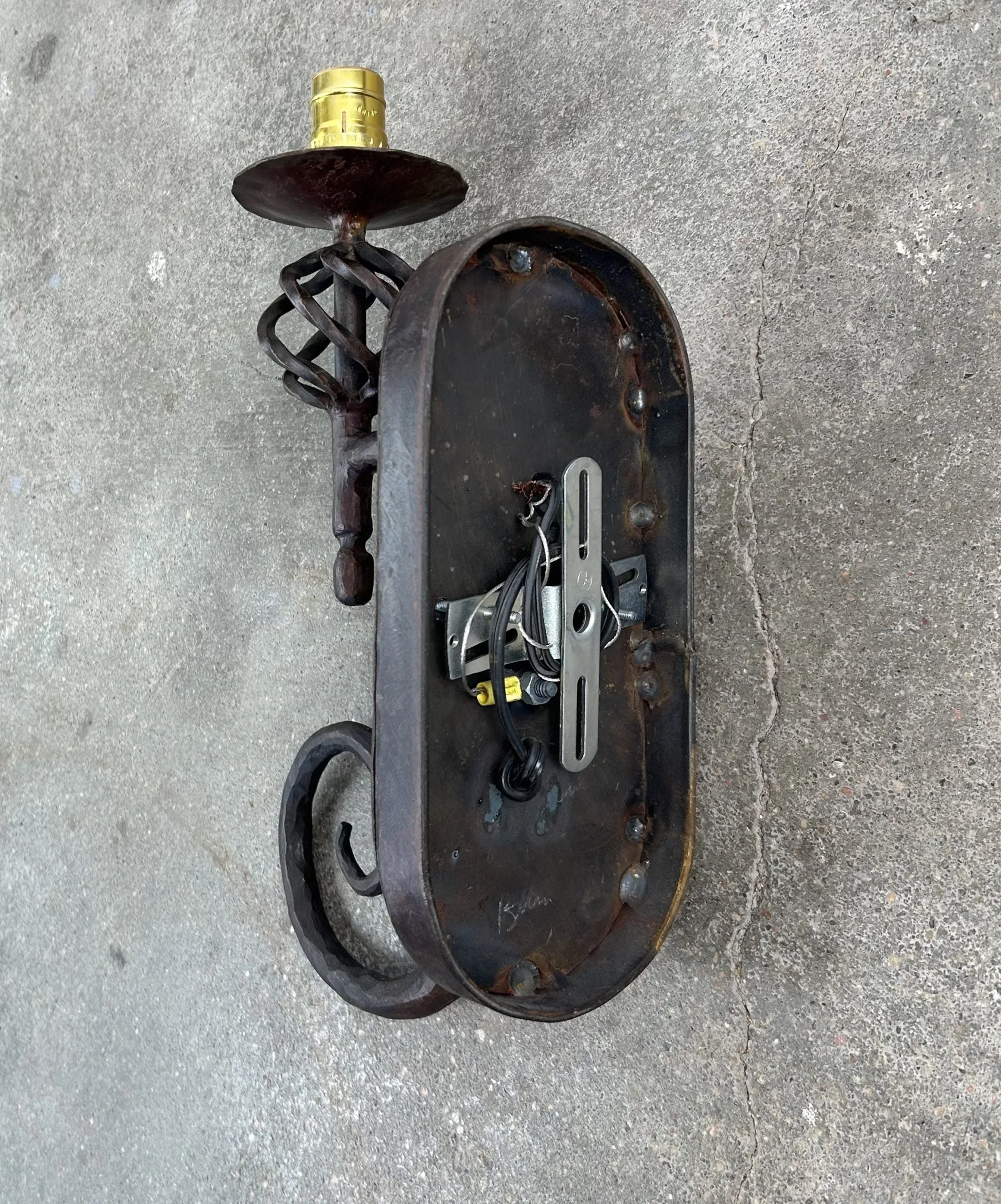 Wall Light Sconce, Iron, Rustic
