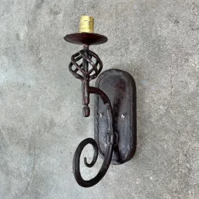 Wall Light Sconce, Iron, Rustic