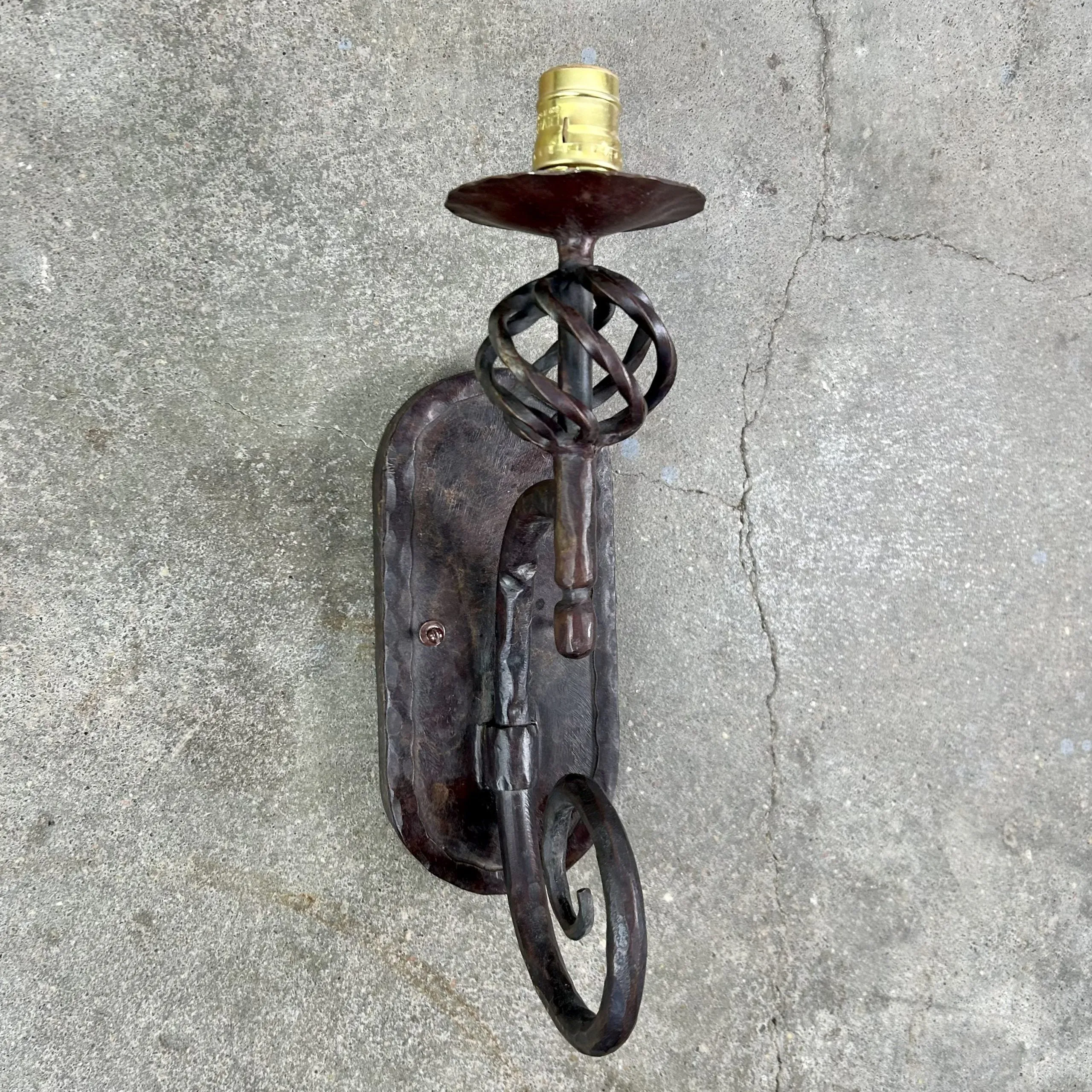 Wall Light Sconce, Iron, Rustic