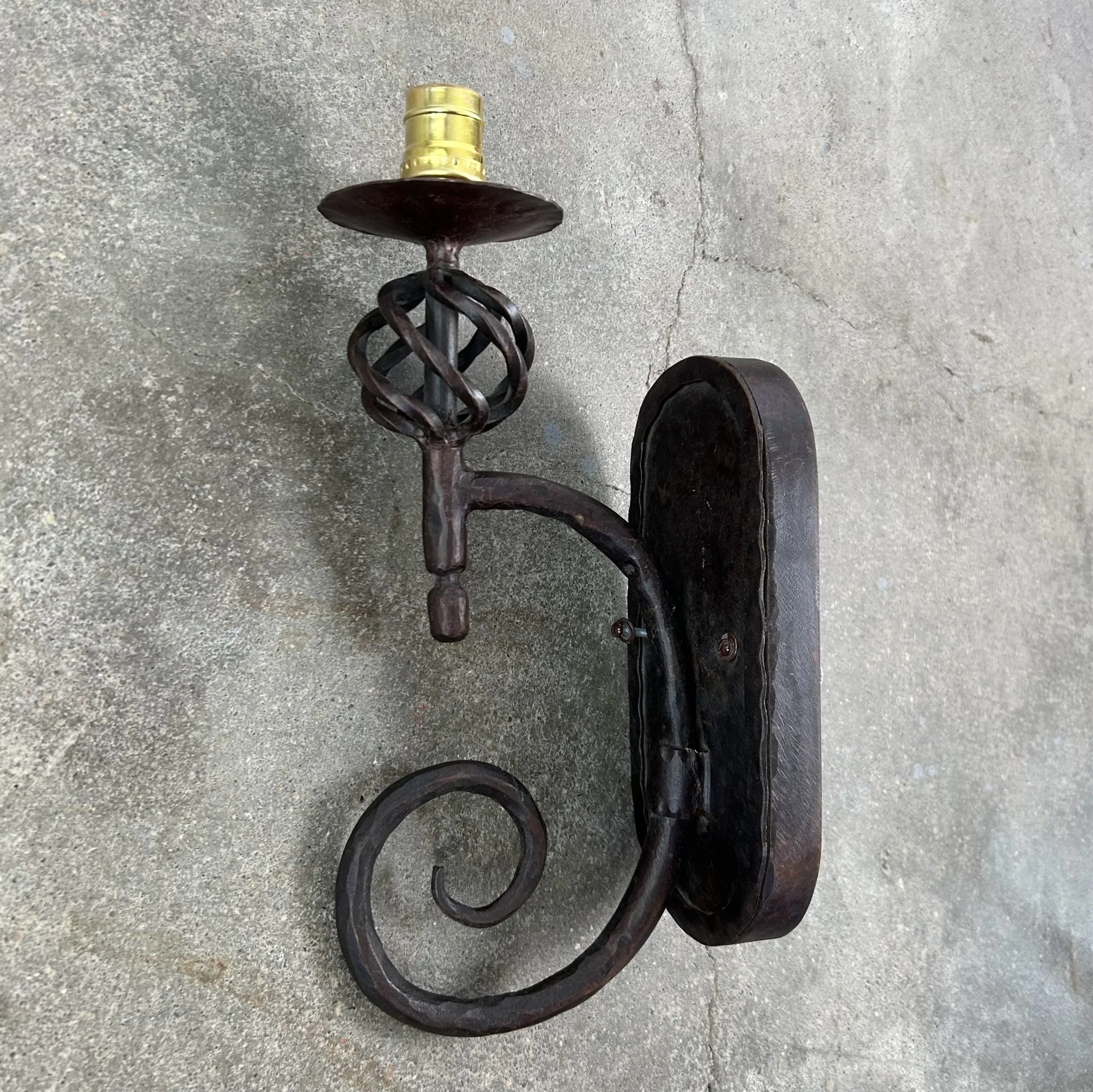 Wall Light Sconce, Iron, Rustic