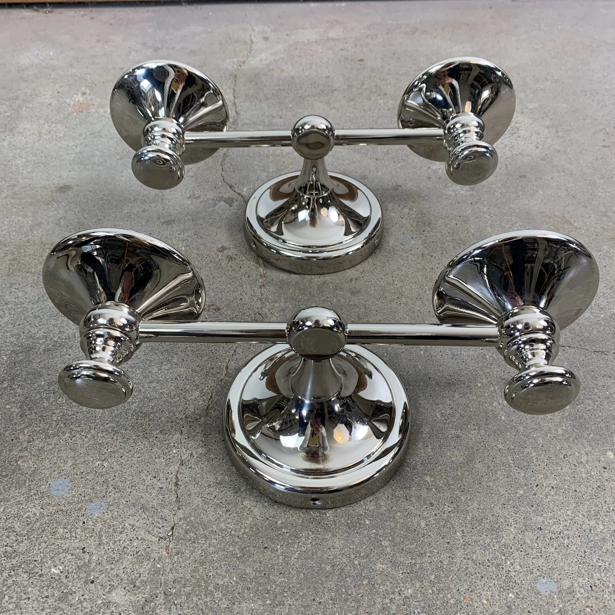 Wall Light, Two Candle Light, Nickel
