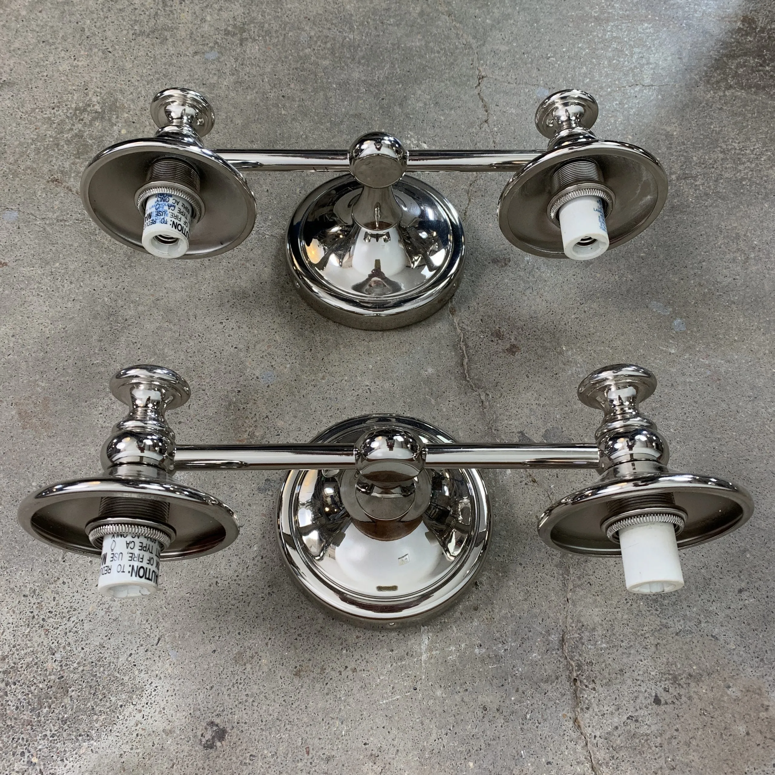 Wall Light, Two Candle Light, Nickel