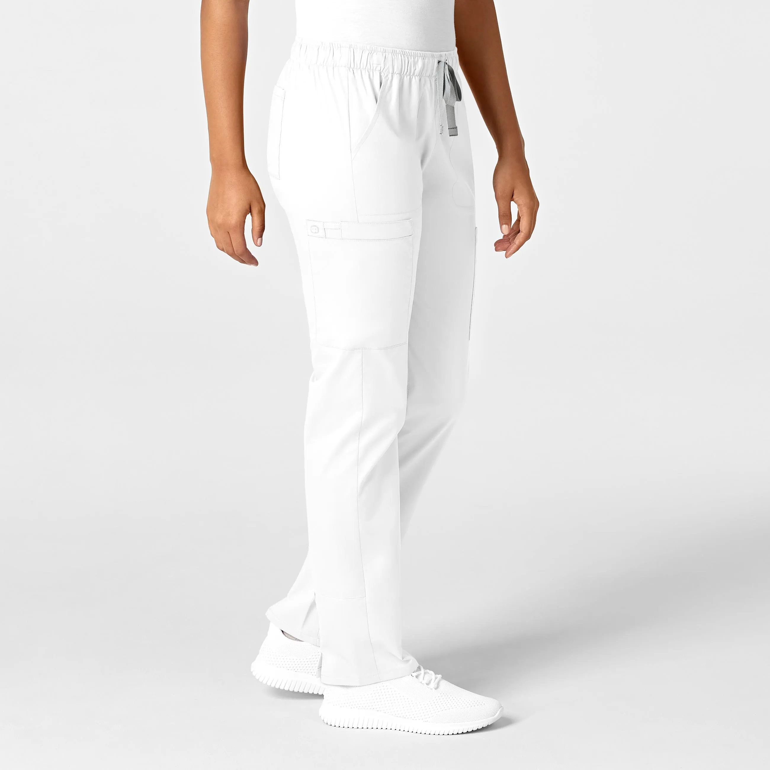 WonderWORK Women's Convertible Slim Leg Scrub Pant - White