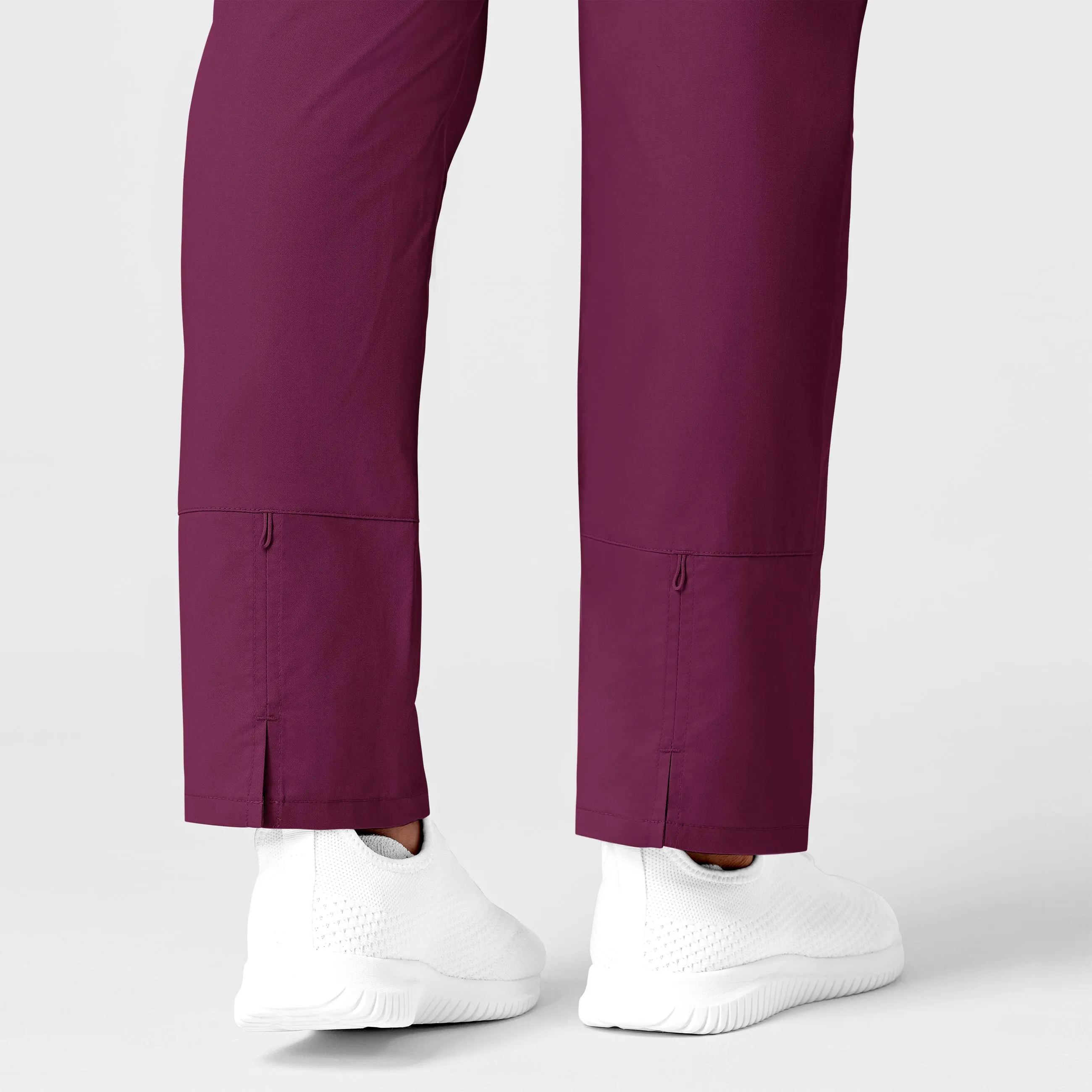 WonderWORK Women's Convertible Slim Leg Scrub Pant - Wine