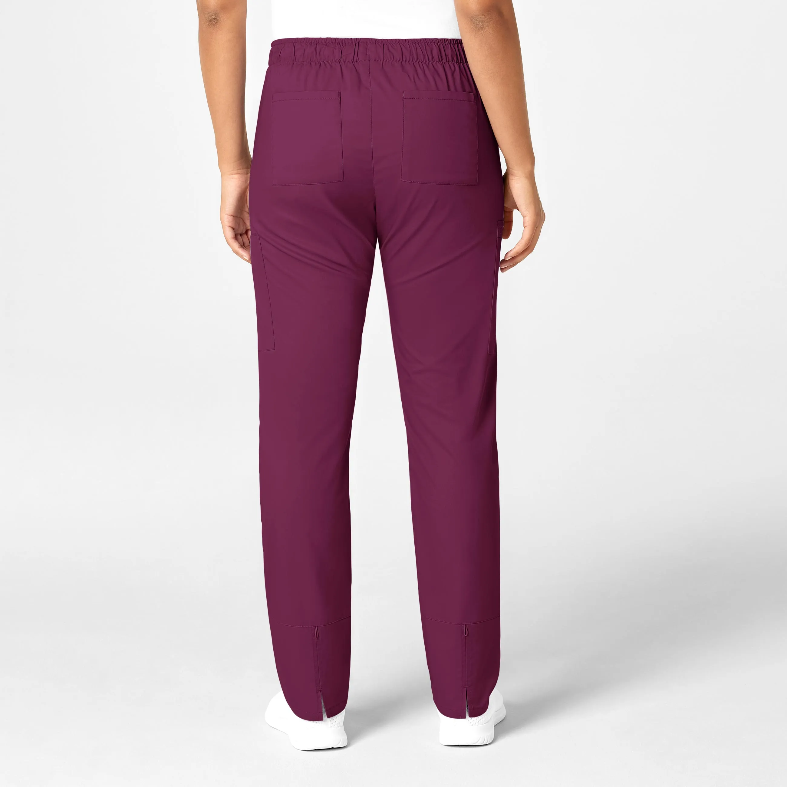 WonderWORK Women's Convertible Slim Leg Scrub Pant - Wine