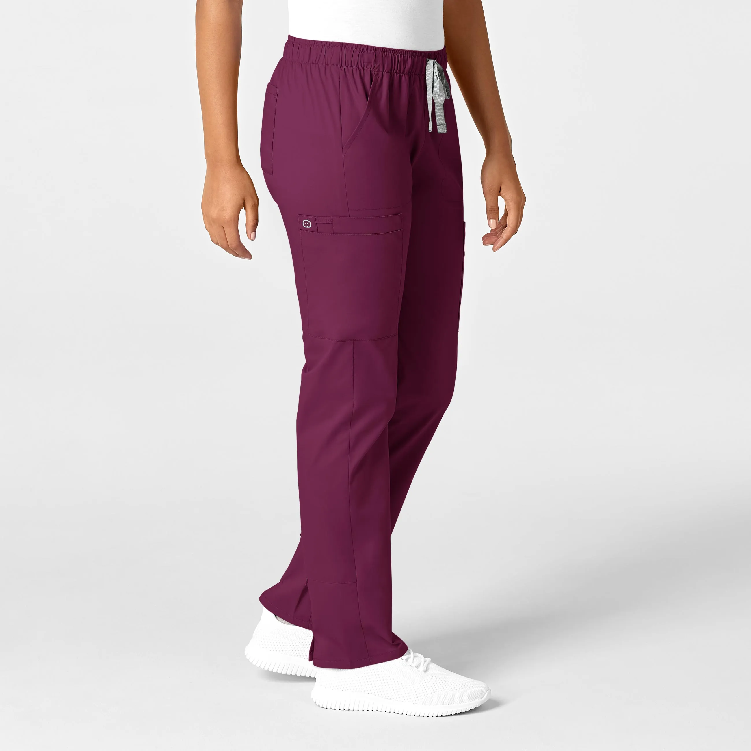 WonderWORK Women's Convertible Slim Leg Scrub Pant - Wine