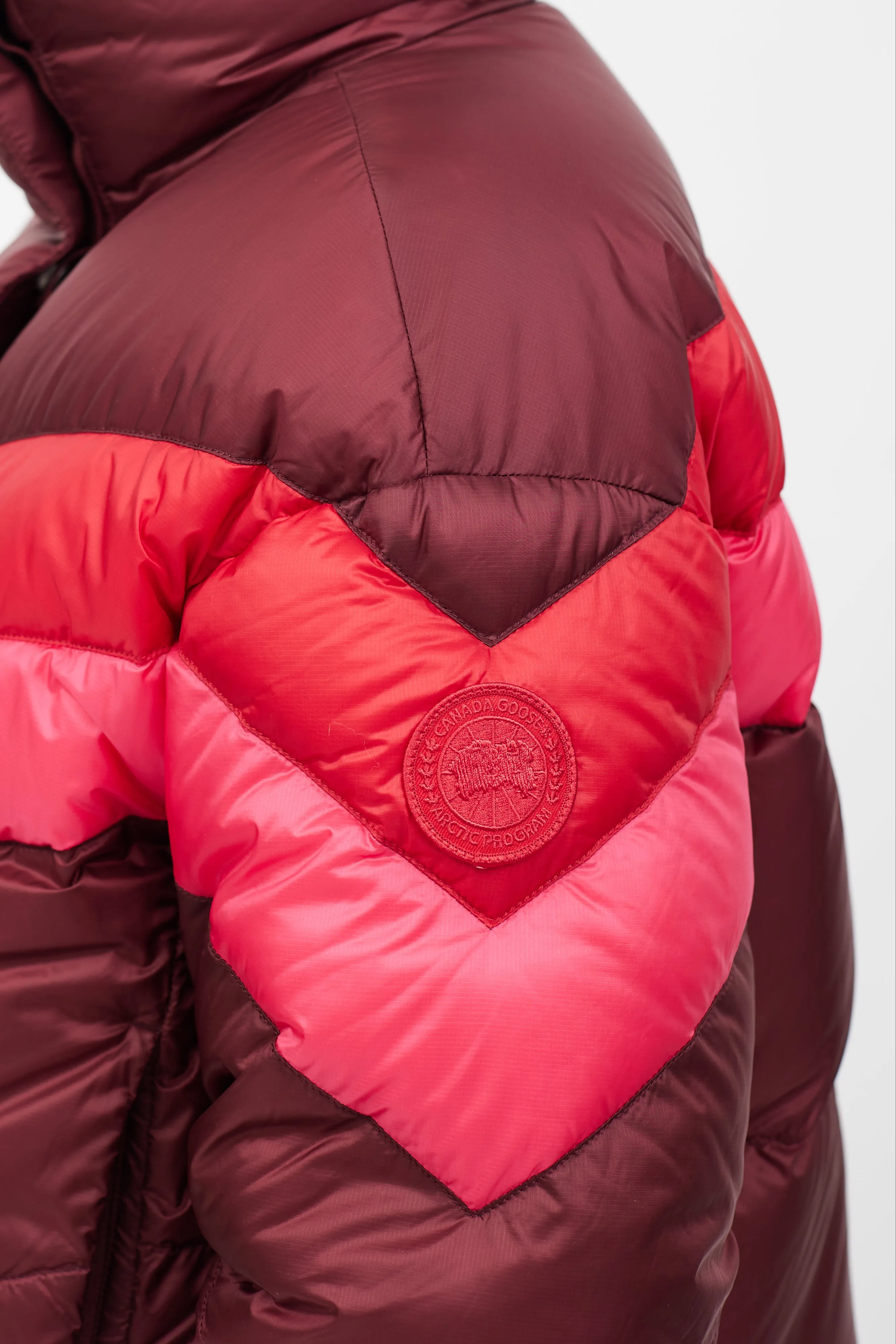 X Reformation Multi Pink Reversible Mila Puffer